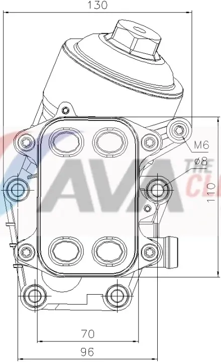 Охолоджувач оливи AVA COOLING VN3467H (фото 1)