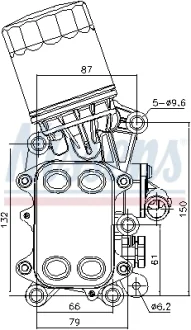 AVA VW Оливний радіатор (з корпусом) POLO V 1.4 TDI 14-, SKODA, SEAT, AUDI AVA COOLING VN3468H