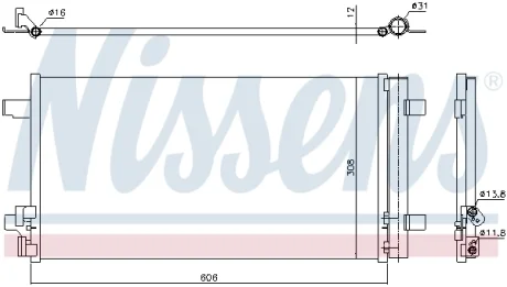 AVA VW Радіатор кондиціонера (конденсатор) POLO VI 1.0, 1.5, 2.0 17-, SKODA, SEAT, AUDI AVA COOLING VN5469D