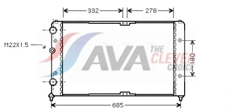 Радиатор основной AVA COOLING VNA2191