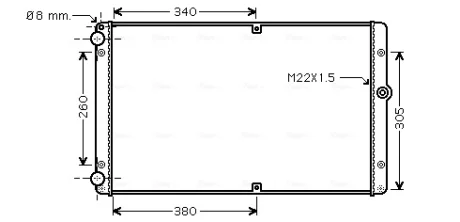 Радиатор системы охлаждения vw transporter t4 (70xa70xb70xc7db7dk7dw) 2.5tdi 98-03 AVA COOLING VNA2245