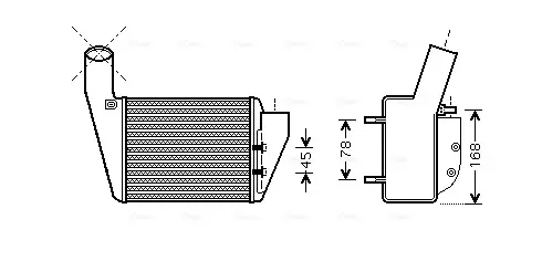 AVA VW Інтеркулер Audi A4, Passat, Skoda SuperB I 2.5TDI 97- AVA COOLING VNA4222 (фото 1)