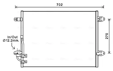 AVA Конденсатор, кондиціонер VW PASSAT (2005) 1.6 AVA COOLING VNA5323 (фото 1)