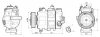Компресор кондиціонера VW Amarok (10-), Transporter T5 (03-) 2.0TDI AVA AVA COOLING VNAK447 (фото 1)