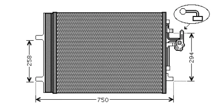 Радіатор кодиціонера CLEVER FIT AVA COOLING VO5161D