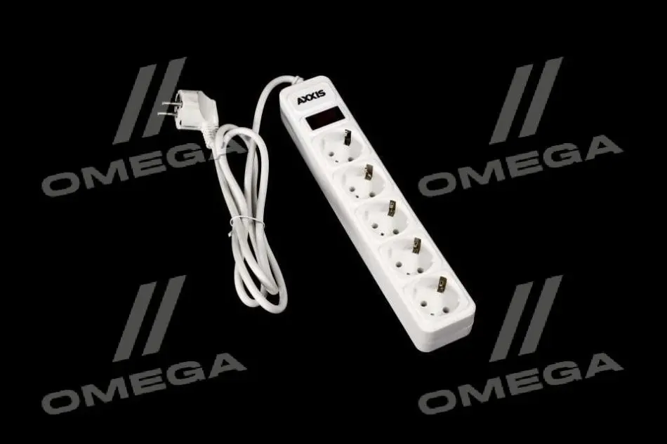 Мережевий фільтр-подовжувач Optima Base 5 1,5m WHITE провід 3*0,75мм2<> AXXIS Ax-1255 (фото 1)