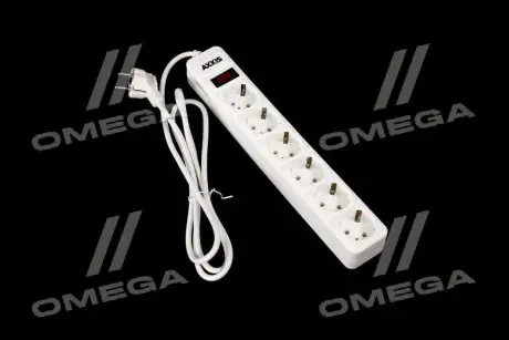 Мережевий фільтр-подовжувач Optima Base 6 1,8m WHITE провід 3*0,75мм2<> AXXIS Ax-1261