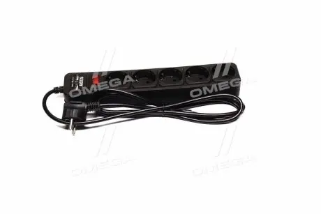 Мережевий фільтр-подовжувач з USB2 Optima Base 5 1,8m BLACK провід 3*0,75мм2<> AXXIS Ax-1266
