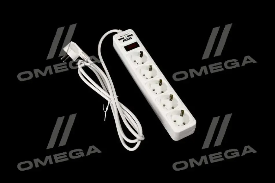 Мережевий фільтр-подовжувач з USB2 Optima Base 5 1,8m WHITE провід 3*0,75мм2 <> AXXIS Ax-1267 (фото 1)