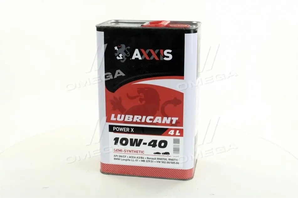 Олива моторн. 10W-40 Power Х (Каністра 4л) AXXIS AX-2034 (фото 1)