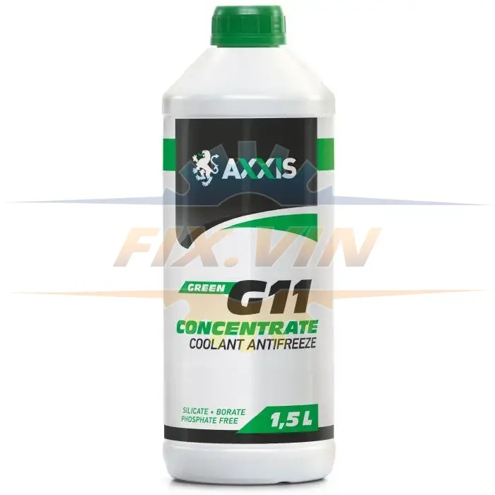 Антифриз Зелений концентрат G11 -80C 1,5л AXXIS AX-2090 (фото 1)