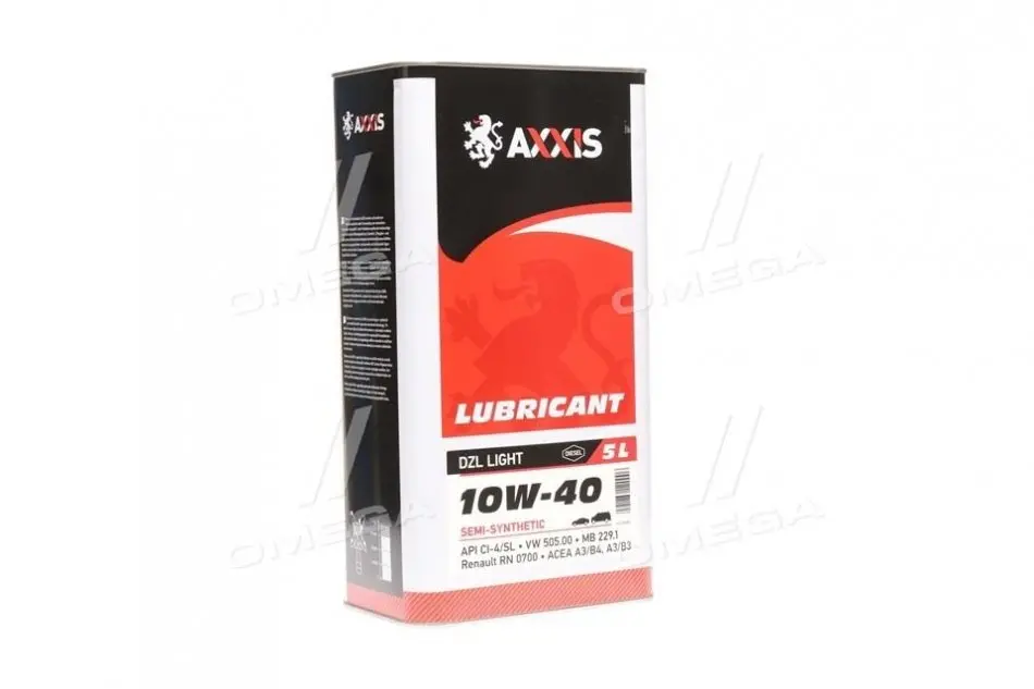 Олива моторн. 10W-40 DZL Light (Каністра 5л) AXXIS AX-2178 (фото 1)