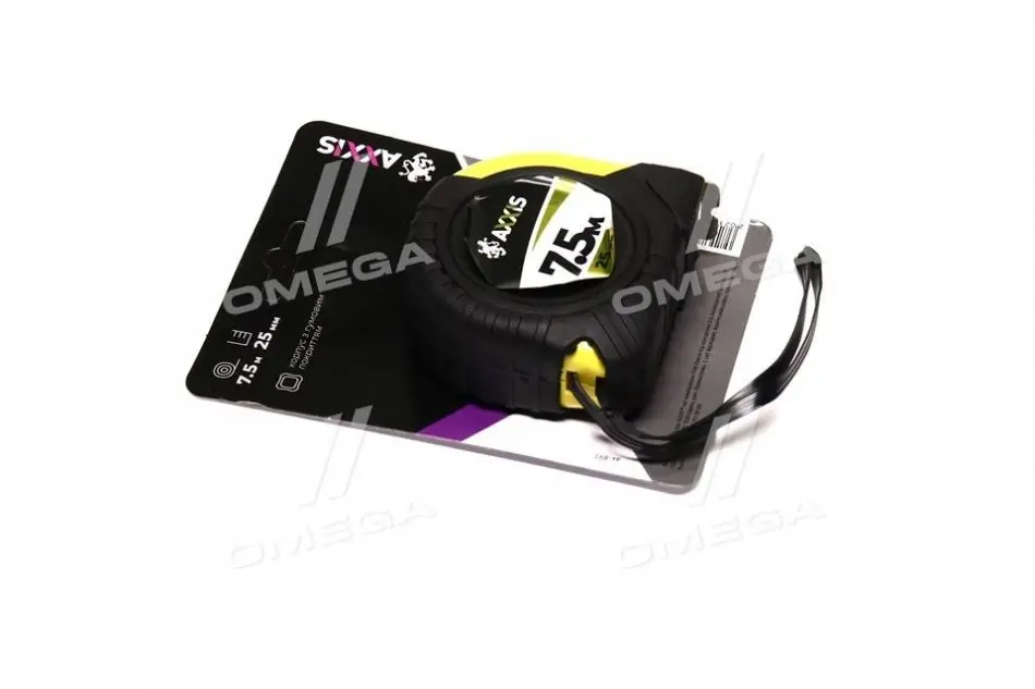 Рулетка прогумована 7,5м * 25мм <> AXXIS Ax-897 (фото 1)