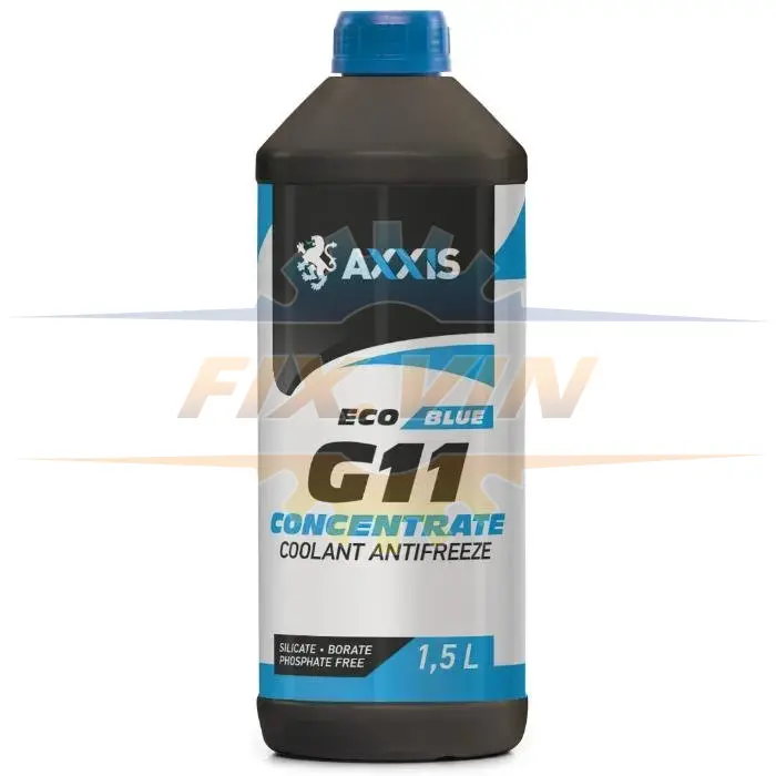 Антифриз ECO BLUE G11 концентрат -80C 1,5л AXXIS AX-P999-G11B ECO 1,5 (фото 1)