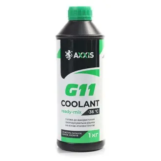 Антифриз G11 Сoolant Ready-Mix -36°C зеленый 1л AXXIS AX-P999-G11Gr RDM1