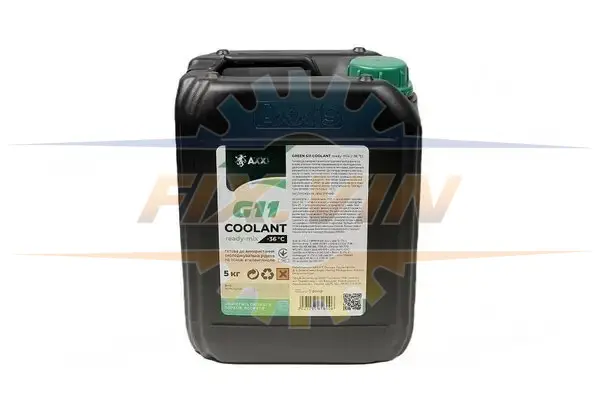 Антифриз G11 Сoolant Ready-Mix -36°C зелений 5л AXXIS AX-P999-G11Gr RDM5 (фото 1)