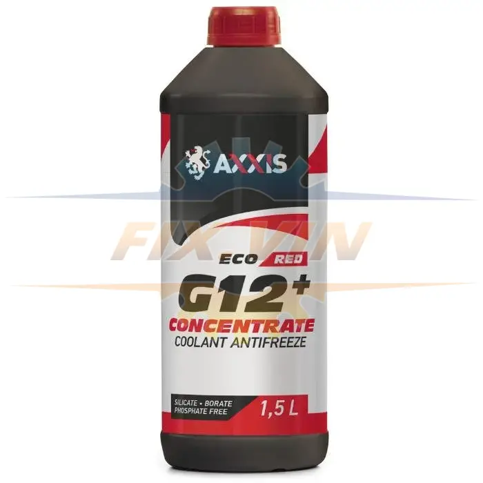 Антифриз ECO RED G12+ концентрат -80C 1,5л AXXIS AX-P999-G12R ECO 1,5 (фото 1)