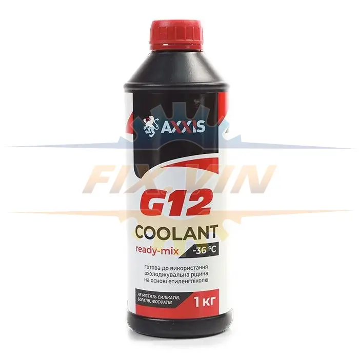 Антифриз G12 Сoolant Ready-Mix -36°C червоний 1л AXXIS AX-P999-G12R RDM1 (фото 1)