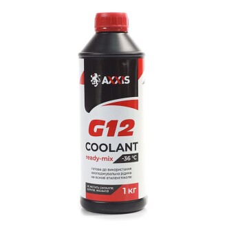 Антифриз G12 Сoolant Ready-Mix -36°C червоний 1л AXXIS AX-P999-G12R RDM1