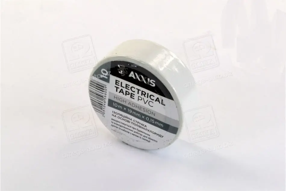 Ізолента біла 19mm*10м <> AXXIS ET-912 W (фото 1)