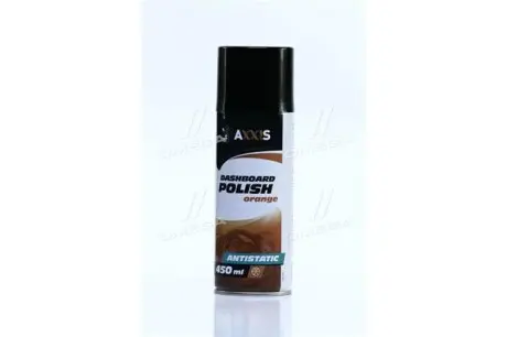 Поліроль пластику АПЕЛЬСИН 450ml <> Призначена для очищення, поновлення та захисту панелі приладів, оббивки з вінілу, шкіри, пластику, дерева. Захищає їх від старіння та розтріскування, відновлює структуру. Прекрасно захищає від пилу, бруду та з AXXIS VSB-094