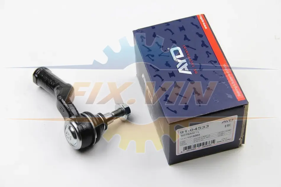 Наконечник рулевой лев (кон 12.3*16 L=99,5mm) FORD FOCUS (04-), C-MAX (03-), VOLVO S40 (-12) AYD 91-04533 (фото 1)