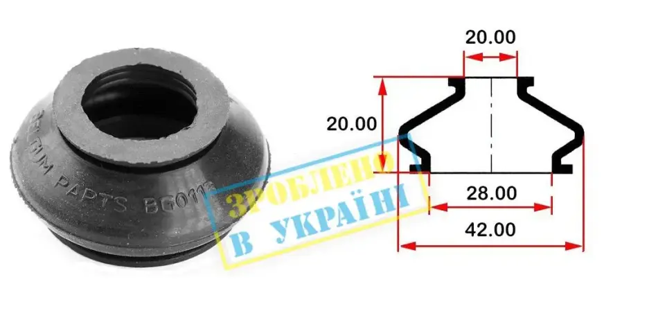 Пильовик кульової опори BELGUM PARTS BG0113 (фото 1)