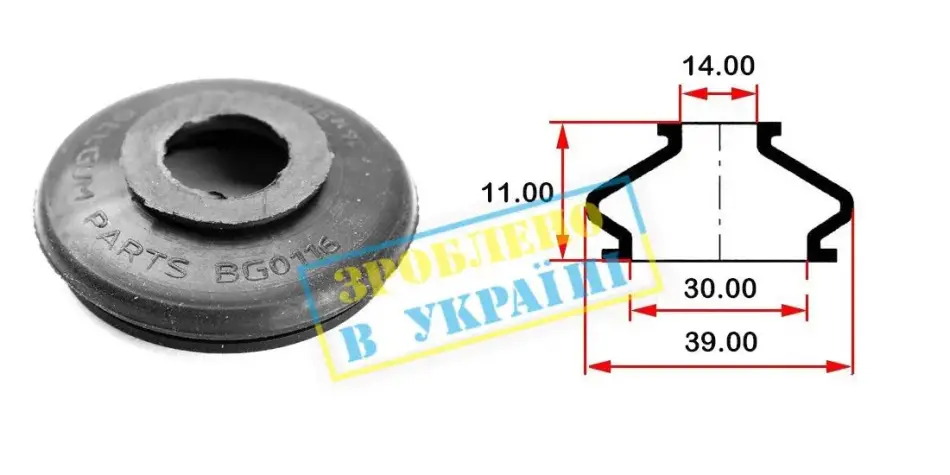 Пильовик кульової опори BELGUM PARTS BG0116 (фото 1)