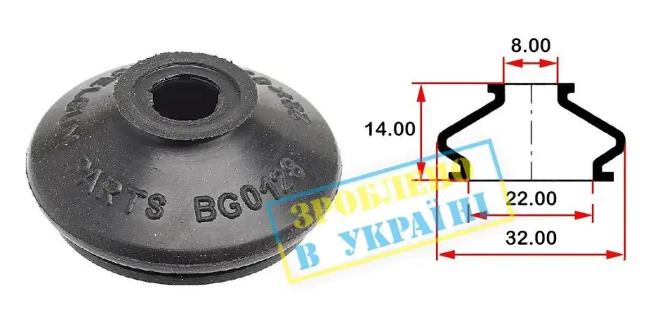 Пильовик кульової опори BELGUM PARTS BG0128 (фото 1)