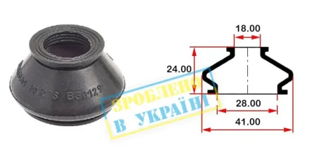 Пильник опори кульової рульового наконечника (18x28) BELGUM PARTS BG0129
