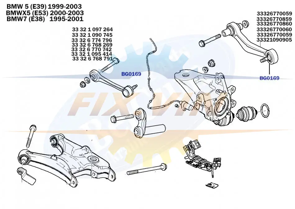 Пильник опори кульової BMW 5 (E39) 95-03/7 (E38) 96-01/X5(E53) BELGUM PARTS BG0169 (фото 1)
