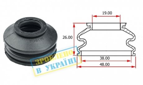 Пильовиик кульовий опори FORD FUSION 2013-2019 USA BELGUM PARTS BG0170