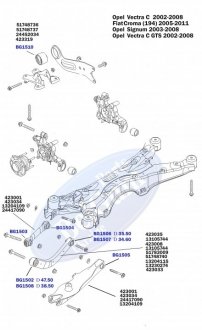 Сайлентблок заднього поперечного важеля BELGUM PARTS BG1505