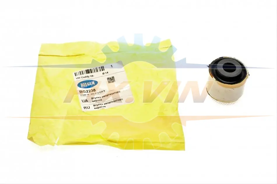 Сайлентблок амортизатора (заднього/верхнього)VW Caddy 03-/T5 (14x42/30x40) BELGUM PARTS BG2238 (фото 1)