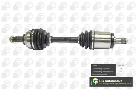 Піввісь BMW 3(E46) 99-07 2.5-3.0/ 3(E90) 3.0d 09- BGA DS0916L