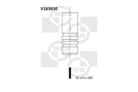 Клапан двигуна BGA V163910