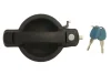 Ручка дверей передн прав (зовнішн, з отвором для замка, із замком, чорна текстура) FIAT DOBLO I 03.01-01.10 BLIC 601007029402PP (фото 1)