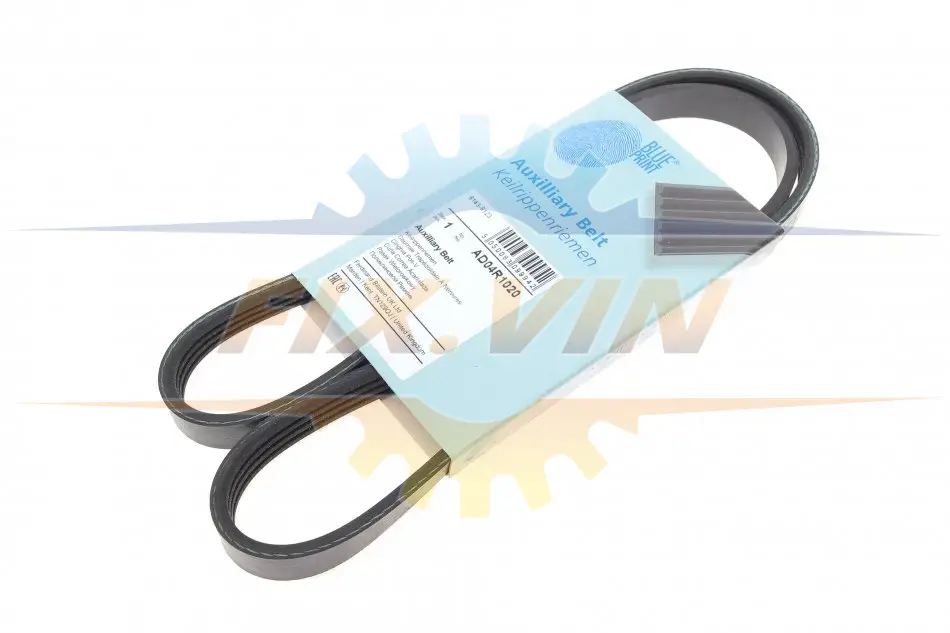 Ремінь генератора поліклиновий BLUE PRINT AD04R1020 (фото 1)