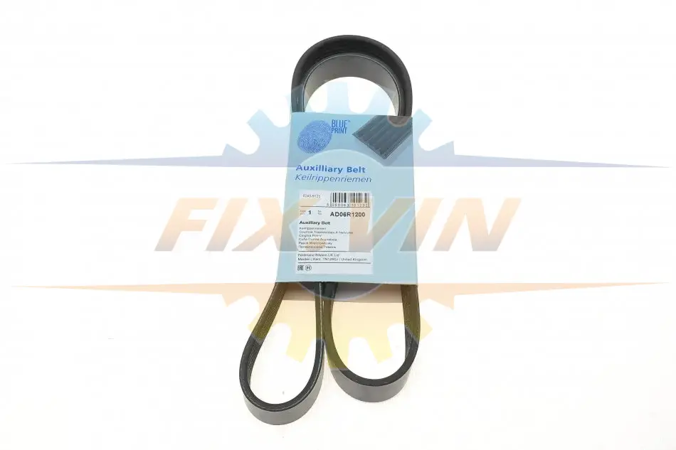 Ремінь генератора поліклиновий BLUE PRINT AD06R1200 (фото 1)