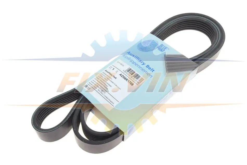 Ремінь генератора поліклиновий BLUE PRINT AD06R1705 (фото 1)
