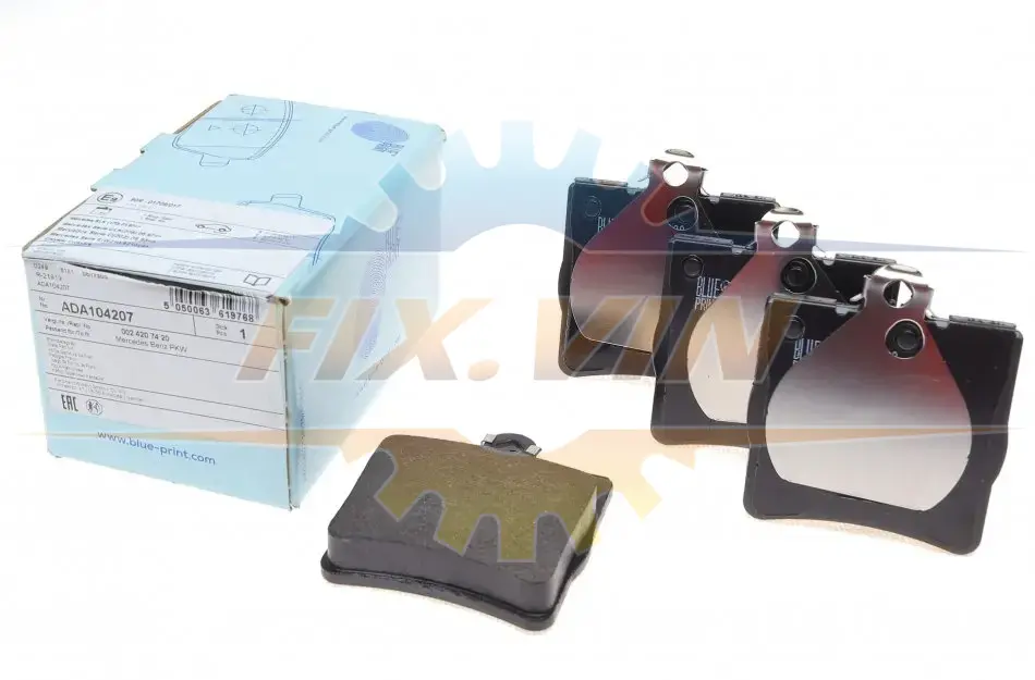 К-т колодок гальмівних BLUE PRINT ADA104207 (фото 1)