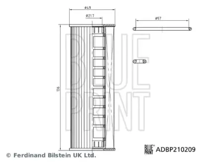 Фільтр масляний BLUE PRINT ADBP210209