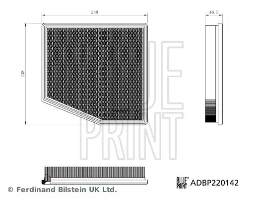 Фільтр повітряний BLUE PRINT ADBP220142 (фото 1)