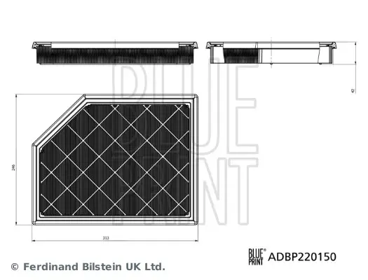 Фільтр повітряний BLUE PRINT ADBP220150 (фото 1)