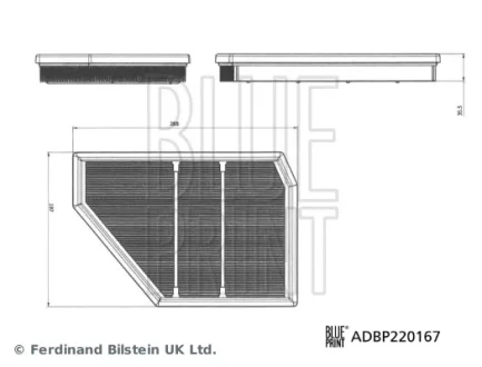 Blue Print Повітряний фільтр BLUE PRINT ADBP220167
