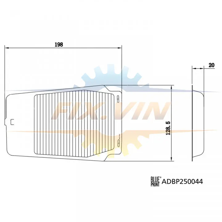 Фільтр салону BLUE PRINT ADBP250044 (фото 1)