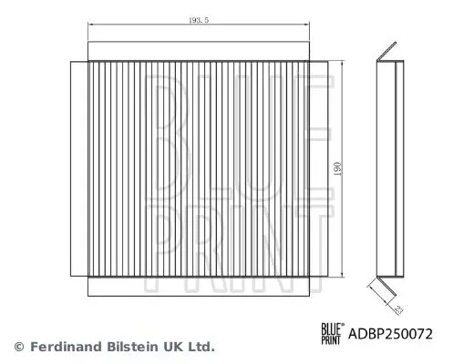 Blue Print Фільтр, повітря у салоні BLUE PRINT ADBP250072 (фото 1)