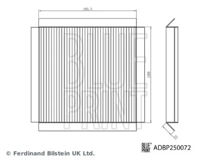 Blue Print Фільтр, повітря у салоні BLUE PRINT ADBP250072