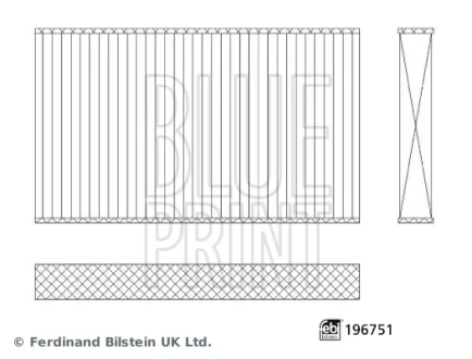 Blue Print Фільтр, повітря у салоні BLUE PRINT ADBP250119