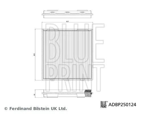 Змінний елемент фільтра салону (Blue Print) BLUE PRINT ADBP250124 (фото 1)